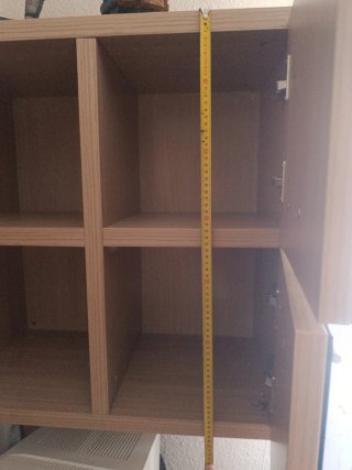 Mueble estanterías 4 compartimentos con puerta