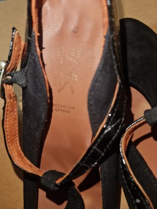 Zapatos de tacón Mary Jane negros Ms Elx