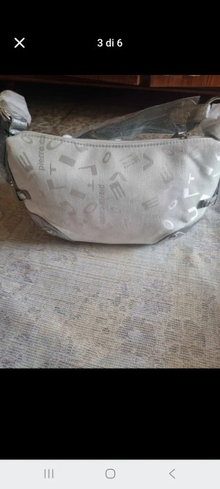 Borsa donna Pierre Cardin argento e bianca