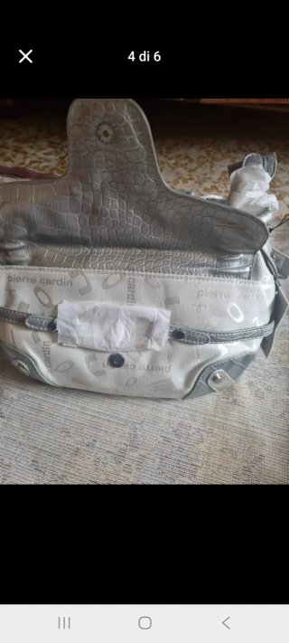 Borsa donna Pierre Cardin argento e bianca