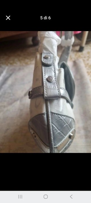 Borsa donna Pierre Cardin argento e bianca