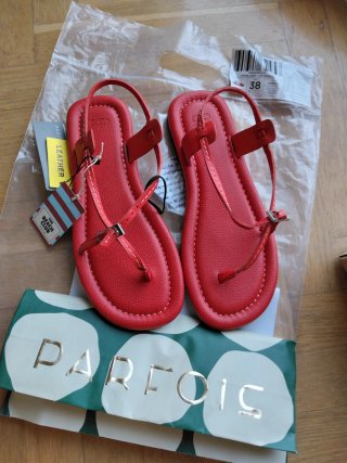 Sandalias Parfois Coral/rojoTalla 38 Nuevas