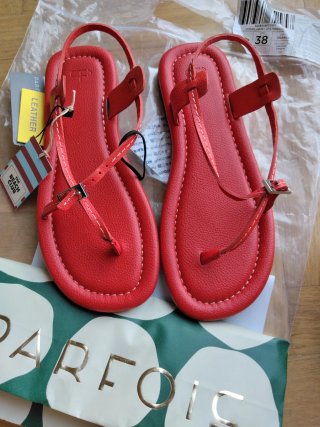 Sandalias Parfois Coral/rojoTalla 38 Nuevas