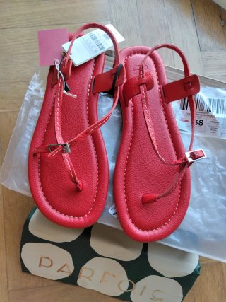 Sandalias Parfois Coral/rojoTalla 38 Nuevas