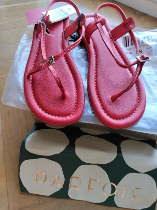 Sandalias Parfois Coral/rojoTalla 38 Nuevas