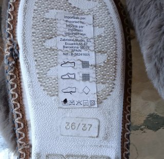 Zapatillas de pelo grises