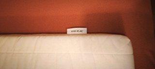 Colchón cuna viaje Ikea con funda