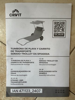 Dos Hamacas de Playa con Ruedas de transporte