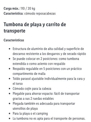 Dos Hamacas de Playa con Ruedas de transporte