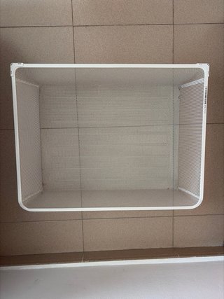 Cajón organizador metálico blanco
