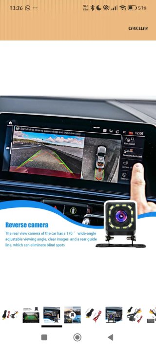 Cámara Visión Trasera Coche