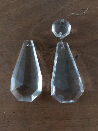 2 prismas de cristal para lámpara araña