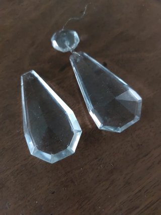 2 prismas de cristal para lámpara araña