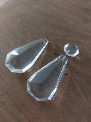2 prismas de cristal para lámpara araña