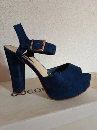 Zapatos de fiesta azul talla 40