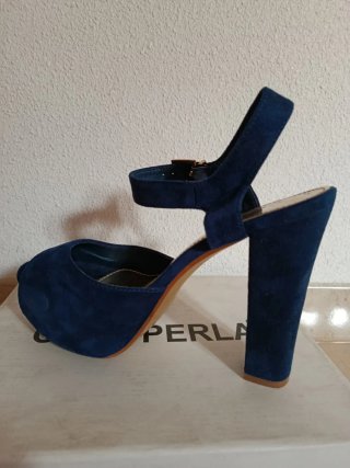 Zapatos de fiesta azul talla 40