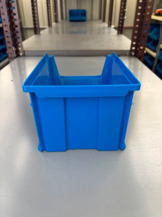 Gaveta de almacenamiento azul de plástico pequeñas