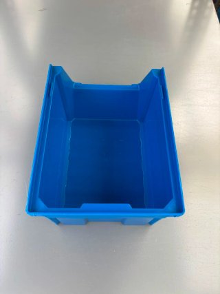 Gaveta de almacenamiento azul de plástico pequeñas