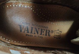 Mocassini Vainer Pelle Beige Made in Italy