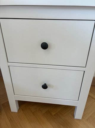 Mesita de noche HEMNES IKEA blanca