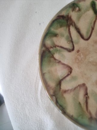 Lebrillo Cerámica Nijar Verde/Marrón Ppios SXX