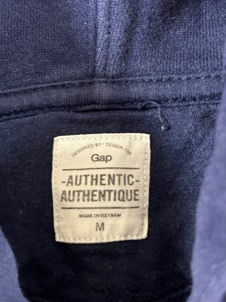 Sudadera Gap Zip Hoodie Azul Retro 2000s