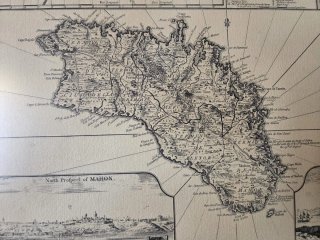 Cuadro Mapa Antiguo Menorca John Armstrong