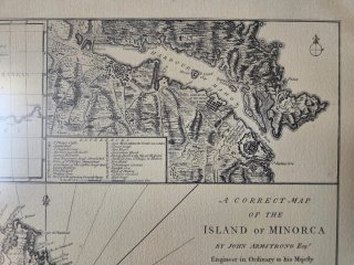 Cuadro Mapa Antiguo Menorca John Armstrong