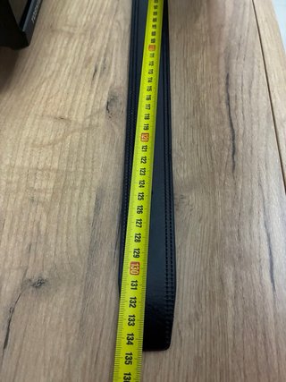Cinturón Piel Genuina Negro Hebilla Metálica