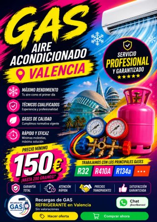 Cargas de gas aire acondicionado