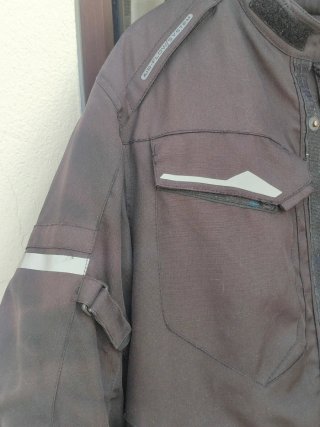 Chaqueta de moto SWT negra talla L
