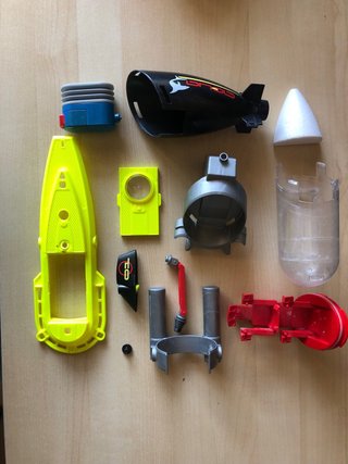Submarino Playmobil + piezas de repuesto