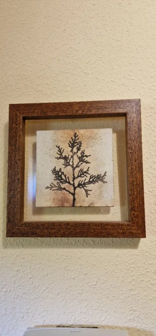 Juego de 2 Cuadros Decorativos Piedra y Madera