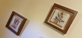 Juego de 2 Cuadros Decorativos Piedra y Madera
