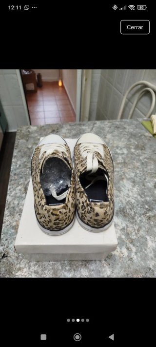 Zapatillas Animal Print Beige/Marrón Talla 40