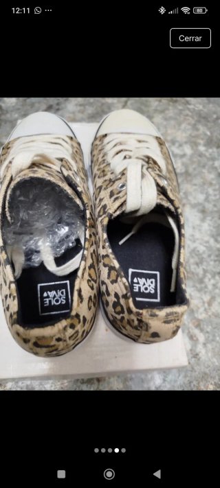 Zapatillas Animal Print Beige/Marrón Talla 40