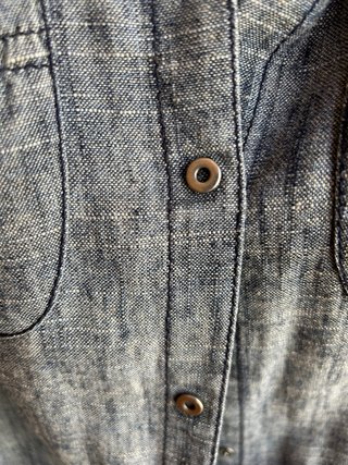 Vestido de verano azul y gris