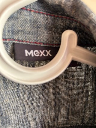 Vestido de verano azul y gris