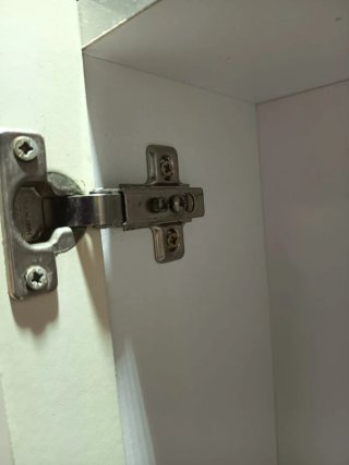 Armario auxiliar blanco con puertas de cristal