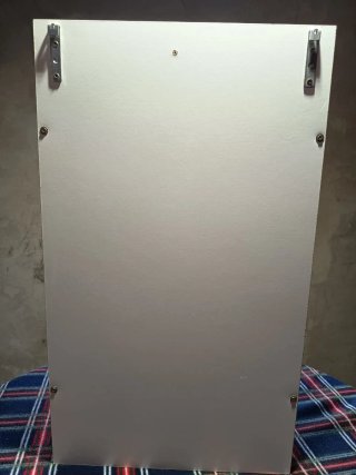 Armario auxiliar blanco con puertas de cristal