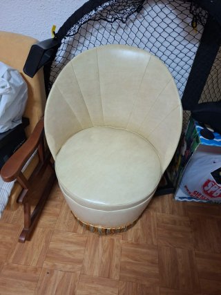 Sillón tocador vintage beige
