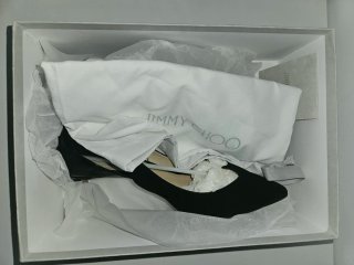 Zapatos tacón Jimmy Choo negros ante