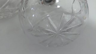 Set 3 Recipientes Cristal Tallado Plata