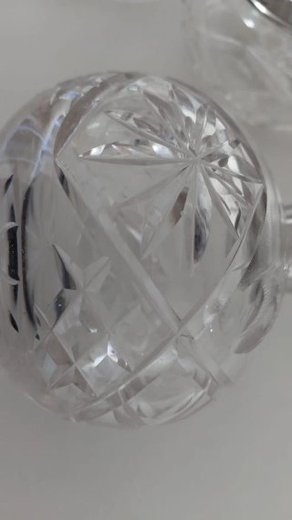 Set 3 Recipientes Cristal Tallado Plata