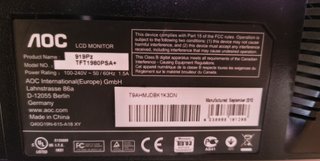 Monitor AOC 19 VGA DVI