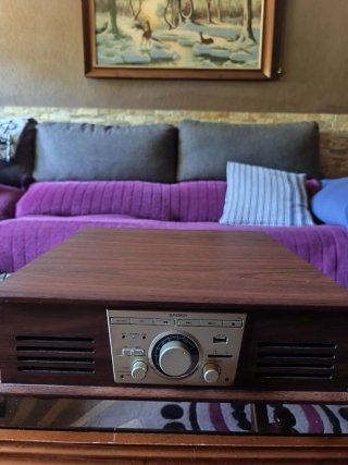 Tocadiscos Sunstech Vintage Marrón/Plata
