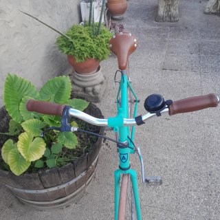 Bicicleta Fixie color turquesa