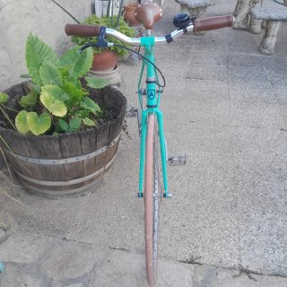 Bicicleta Fixie color turquesa