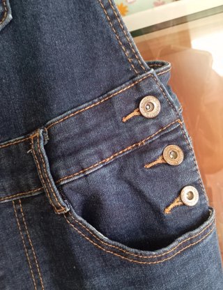 Peto vaquero largo Italy Moda azul