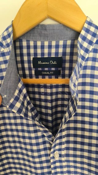 Camisa cuadros Massimo Dutti hombre